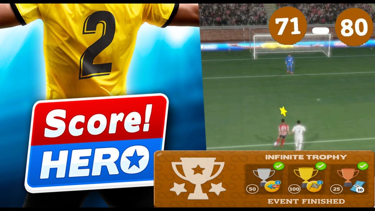 Score! Hero 2 Infinite Trophy Event - Level 71 - 80  - Complete 3 Stars Walktrough