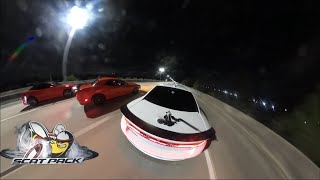 Scatpacks Takeover The Streets Sliding , Car Meet , Racing, Hard Pulls And More