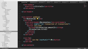 Desarrollo de apps para iOs y Android con Ionic - Movimientos - 27 Abrir nuevas vistas