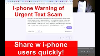 Urgent warning to iphone users, of clever holiday text scam.