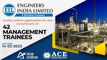 EIL invites Applications for 42 Management Trainees on the basis of GATE23  Score | Last Dt:14 March