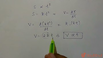 If the displacement of a particle is proportional to the square of time, then- | CLASS 12 | ONE ...