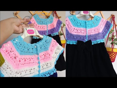 Velvet Frock Design Part 2 - Learn Crochet - How to Crochet a Frock ...