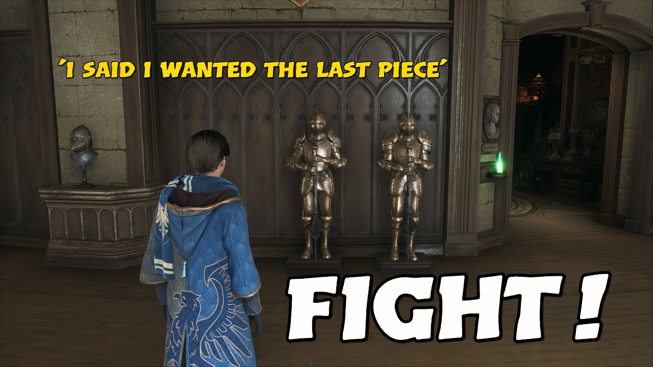 Armored Statues Fighting Hogwarts Legacy YouTube