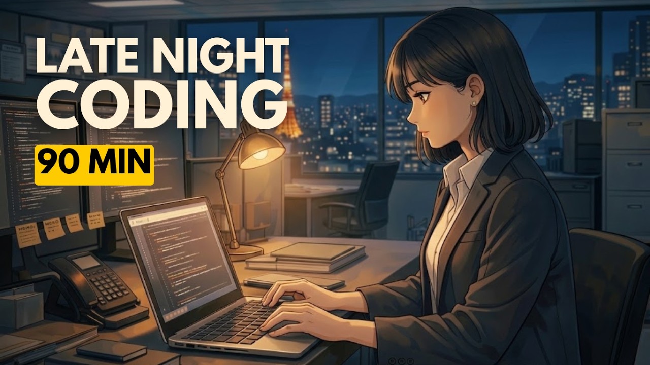 Late Night Coding Lofi 💻 Focus Beats for Developers | 深夜コーディング集中用LoFi