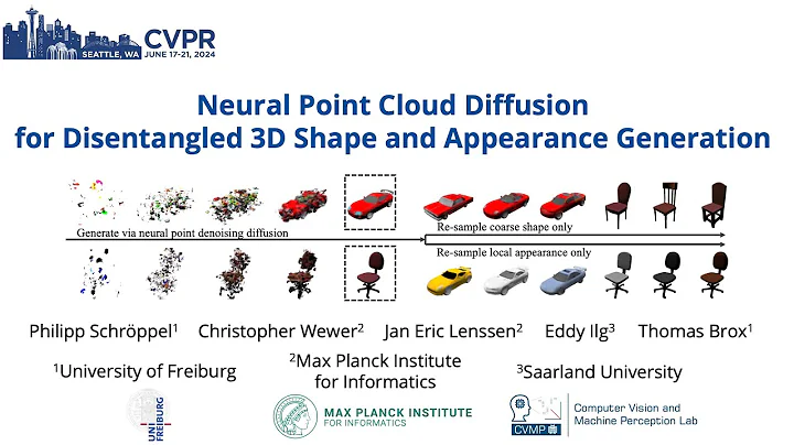 Neural Point Cloud Diffusion for Disentangled 3D Shape and Appearance Generation - CVPR 2024