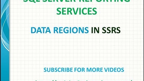05 DATA REGIONS IN SSRS | REPORT ITEMS IN SSRS