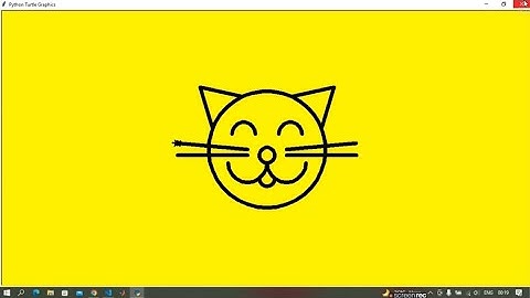 Drawing Cat using Python Turtle | Python Programming