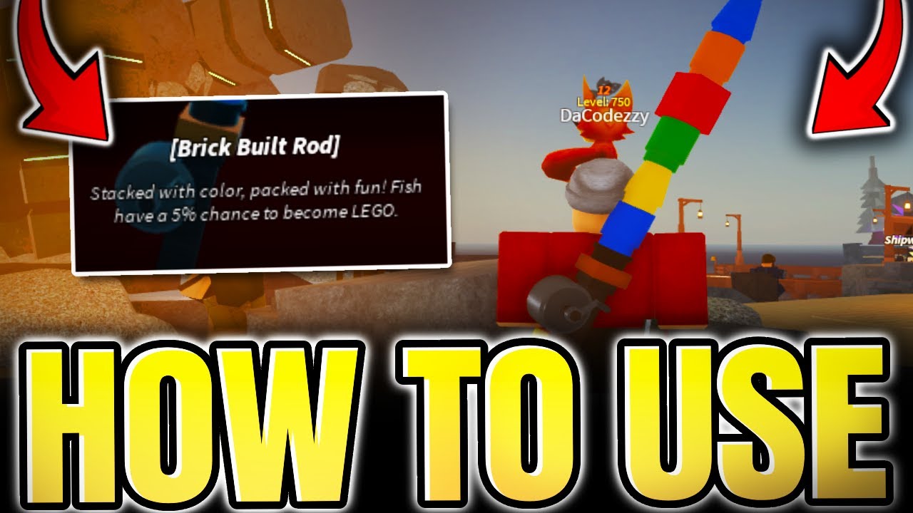 How To USE BRICK BUILT ROD ( LEGO ROD ) In Fisch! Roblox - YouTube
