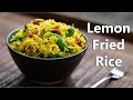 Tasty fusion of indian lemon rice  vegetable fried rice  best lemon fried rice ever  vegan recipe