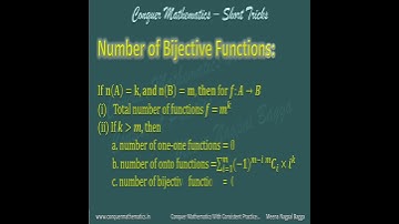 Number of Bijective Functions from A to B (n(A) is greater than n(B)) - Class 12 Maths - XII-R&F-29