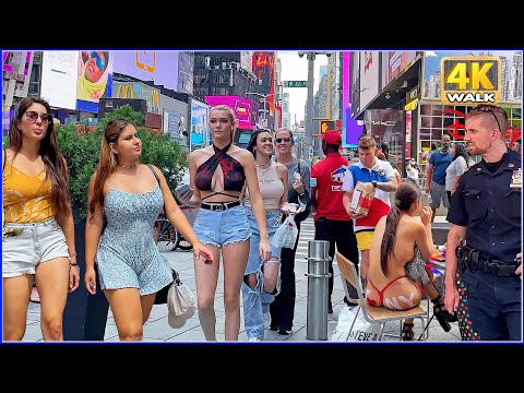 【4K】WALK Times Square NEW YORK City USA 4k video Travel vlog