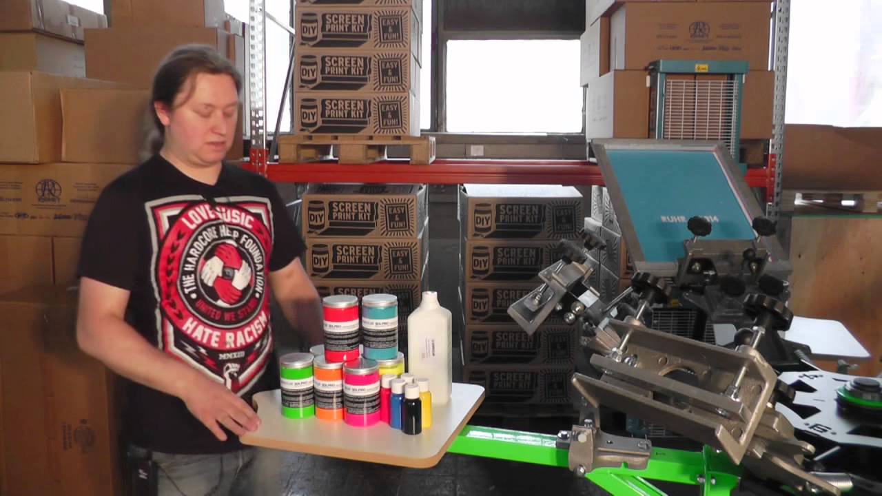 SDLPRO Siebdruckfarbe zum Bedrucken von Textilien - YouTube