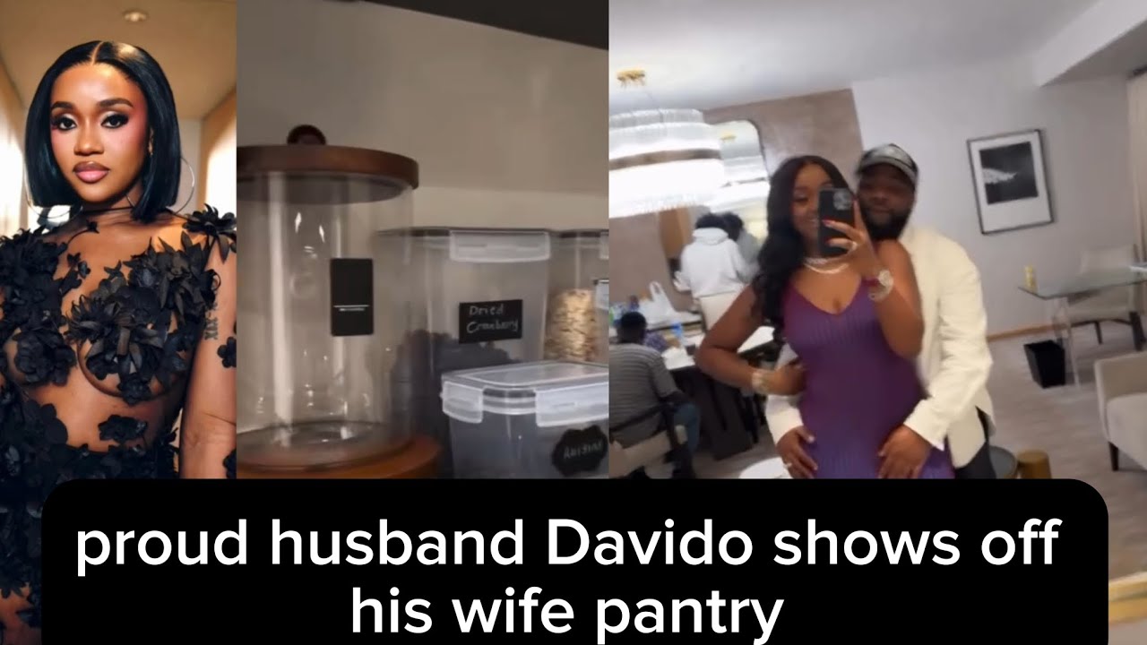 Singer Davido proudly show off his wife chioma adeleke home pantries.