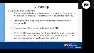 ETHICALLY SPEAKING: CASE STUDY ON AUTHORSHIP AND PUBLICATION