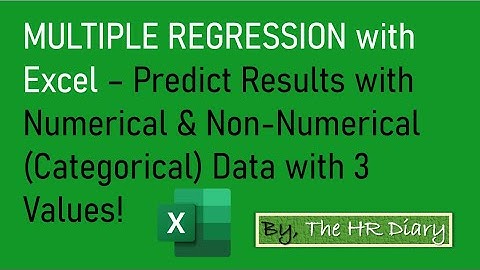 Meervoudige regressie in Excel - Voorspel resultaten met numerieke en niet-numerieke gegevens met...
