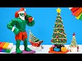Hulk Santa Claus with clay 🧟 Merry christmas - Noel - Xmas 🧟 Polymer Clay Tutorial