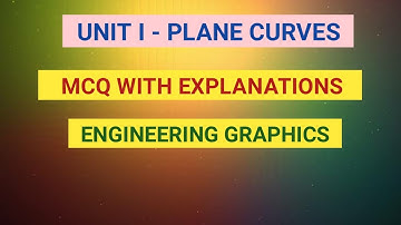 MCQ ON PLANE CURVES WITH EXPLANATIONS | UNIT I |  PART 01  | Q & A | EG | ASHWIN PRABHU G