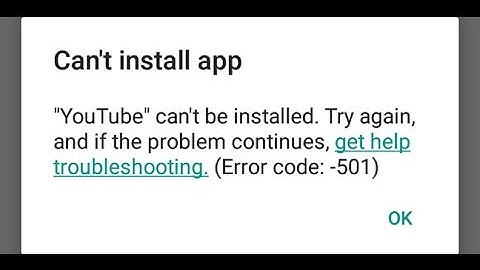 How to fix Error code 501-Can