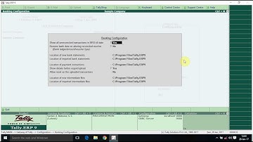 Banking Configuration in Tally  ERP 9 Version 5.5
