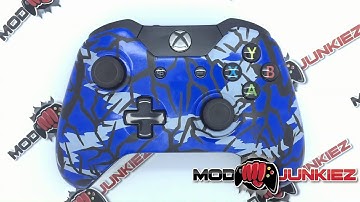 Hydro Dipped Royal Blue Predator Camo Xbox One Custom Controller - MODJUNKIEZ LLC