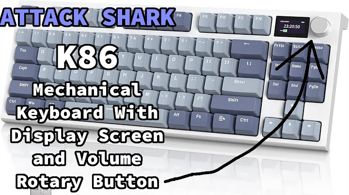 Attack Shark K86 Wireless Hot-Swappable Mechanical Keyboard With Display And Volume Rotary Button