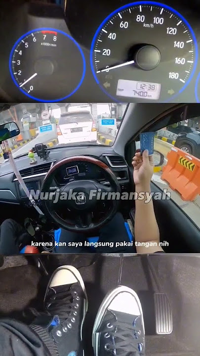 How to enter / exit the toll road properly and correctly - Manual car driving tutorial #shorts