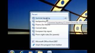 Windows 7   Jump List