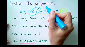 ALG 1 Polynomials in descending order