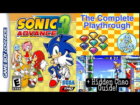 Sonic Advance 3 (GBA) - The Complete Playthrough (All Chaos Emeralds, All 70 Chao Guide, Extra Zone)