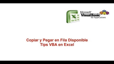 Copiar y Pegar en fila disponible Tips VBA