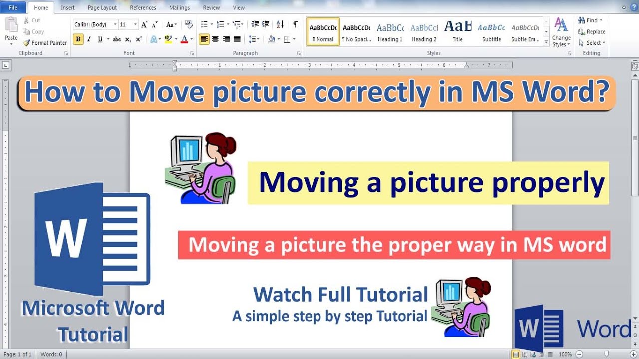 how-to-move-pictures-correctly-in-ms-word-youtube