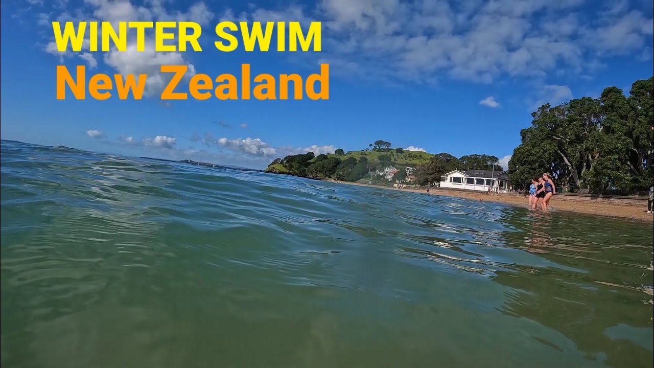 🇳🇿 Winter Swim, New Zealand, Cheltenham Beach [Auckland] YouTube
