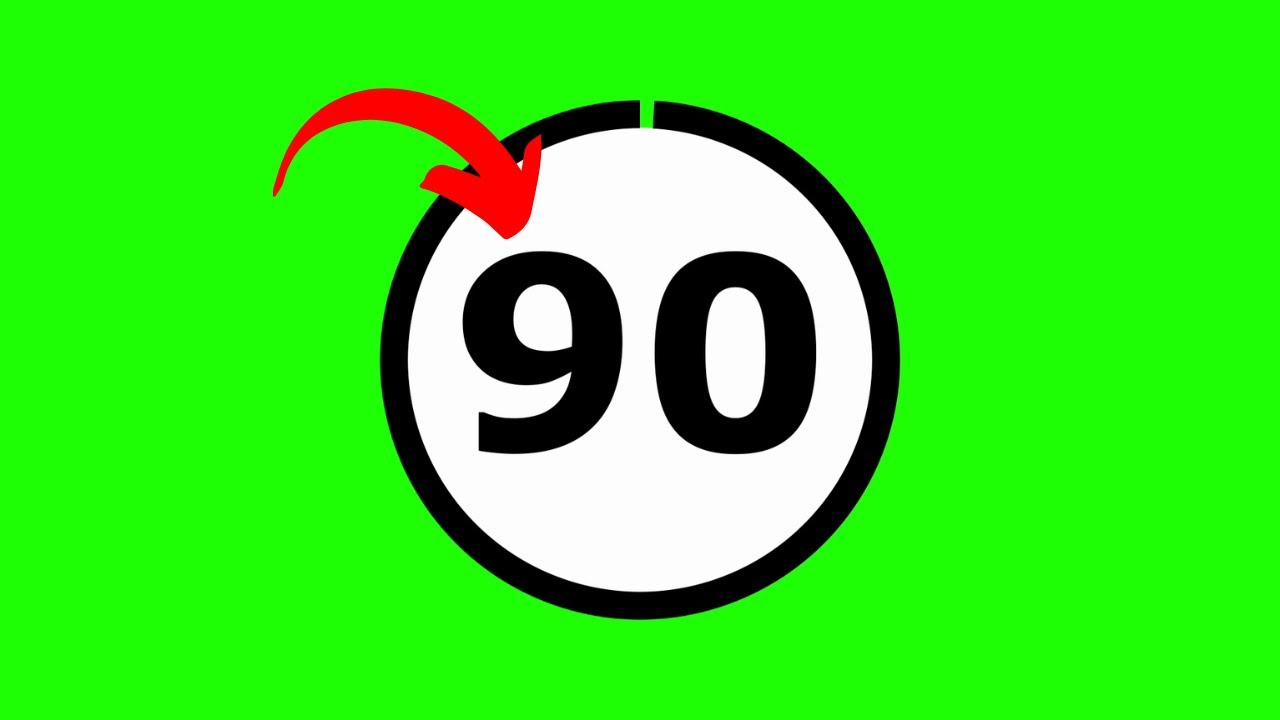 The Sleekest 90 Seconds Green Screen Countdown Timer - No sound (White ...