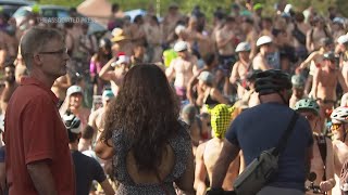 Hundreds take part in 14th Philly Naked Bike Ride