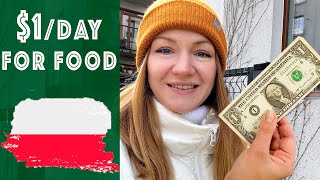 EATING FOR $1 PER DAY IN ZABKA WARSAW [LIVING IN POLAND] 2023