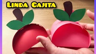 Cajita en forma de manzana paso a paso para regalar algún detalle