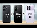 Poco F6 5G vs Poco F7 5G vs Poco F8 5G || Full Comparison