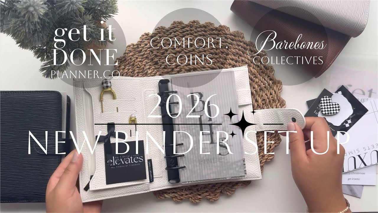 2026 Budget Binder Set Up 🤍Barebones Collective| get it Done Planner.Co| Confort.Coins 