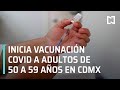 Programa de vacunación Covid-19 a adultos de 50 a 59 años de edad en CDMX - Sábado de Foro