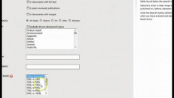 Gale Advanced Search