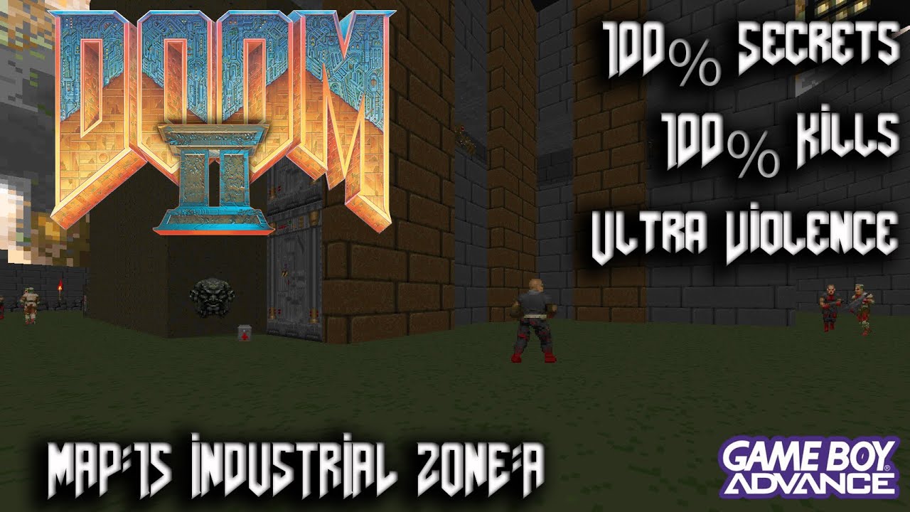 DOOM II: Hell on Earth - GBA - Map15: Industrial Zone: A - 100% Secrets