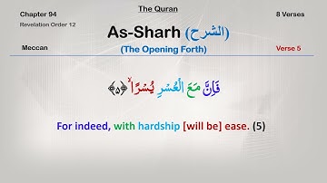 94 - As-Sharh (The Opening Forth) - (سورة الشرح)