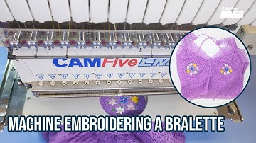 EASY DIY CNC EMBROIDERED BRALETTE 🌷| DESIGN TUTORIAL 🌼 | CAMFIVE EMB🌸