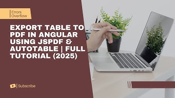How to export Table to PDF in Angular Using jsPDF & AutoTable | Tutorial (2025)