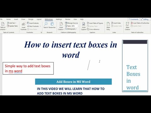 How to insert text boxes in MS Word #msword #textbox - YouTube