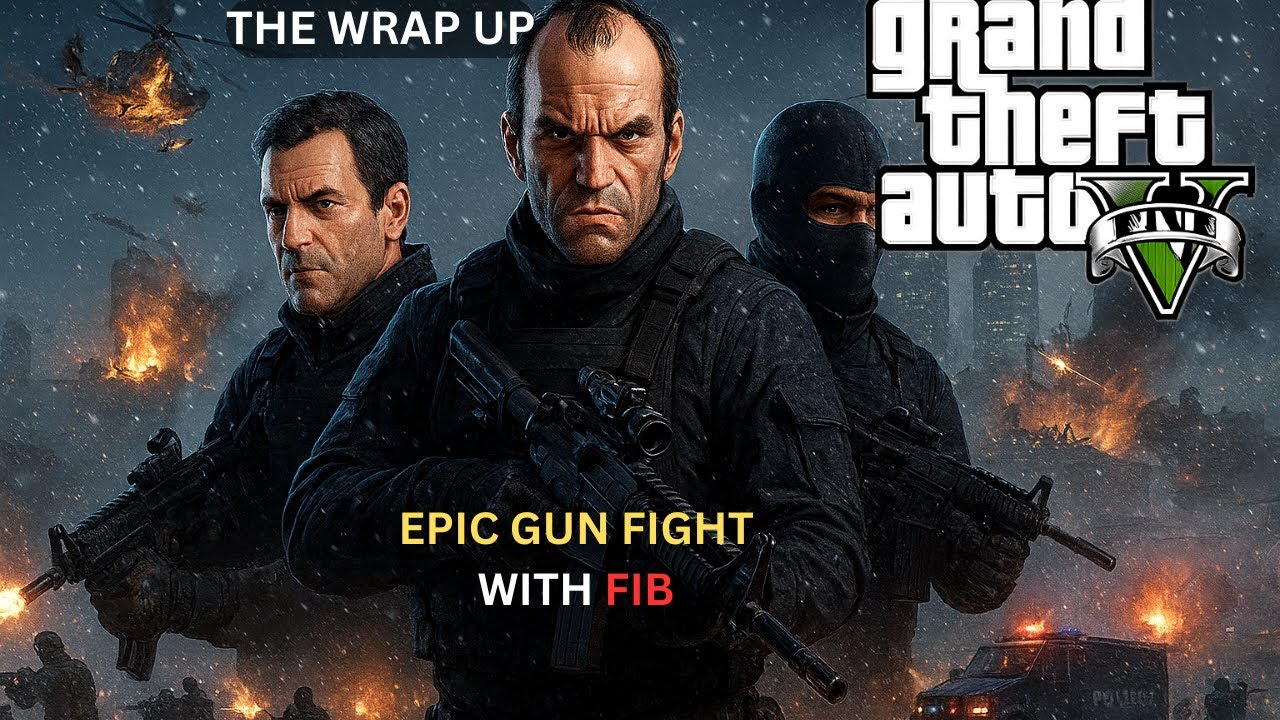 GTA 5 THE WRAP UP (Full Mission) Michael & Trevor vs FIB & Merryweather ...
