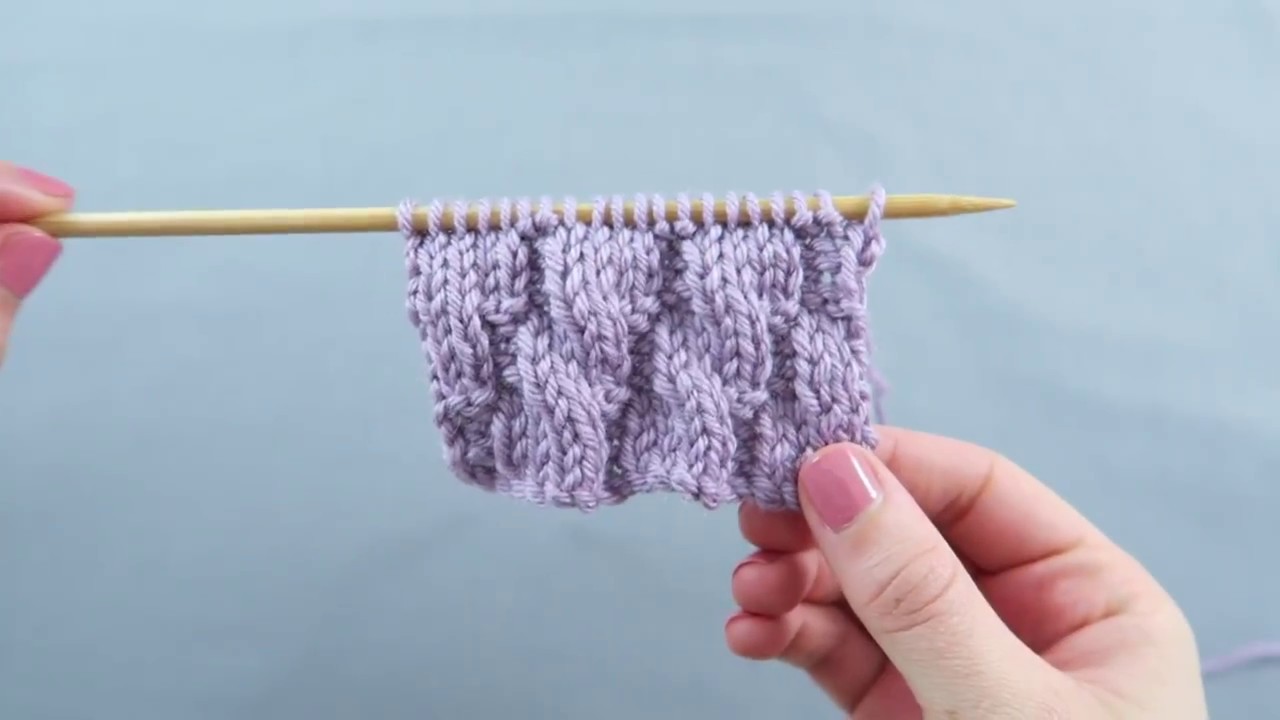 How to knit Diagonal Stitch to the Right YouTube