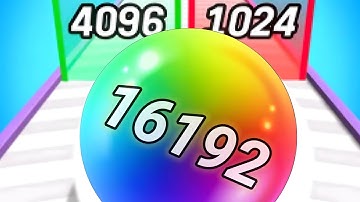 BALL RUN Infinity wee to 1024, 2048 🆚 merge watermelon 🍉 run 2048 (2048 Cubes) Gameplay part 19