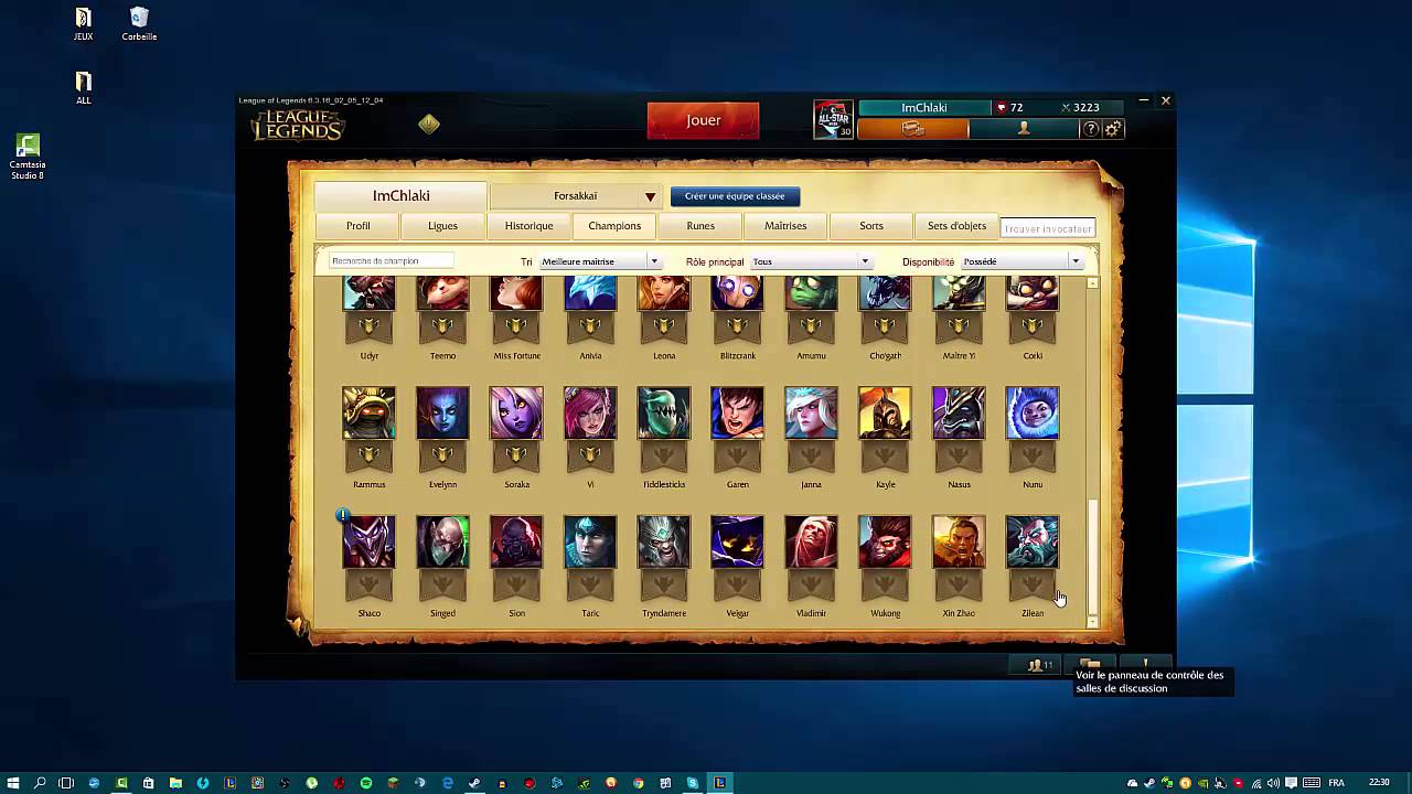 COMPTE LEAGUE OF LEGENDS A VENDRE YouTube
